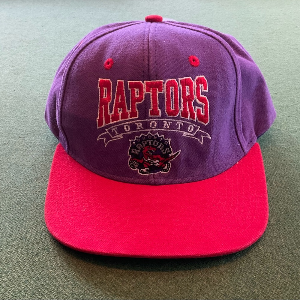Vintage Adidas Toronto Raptors Hat Snapback NBA Purple Red Cap adidas